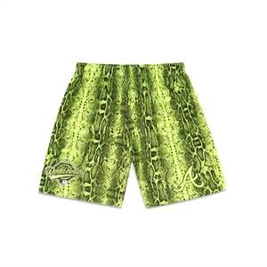 NEW NEW ERA men's atlanta braves summer pop shorts in neon green